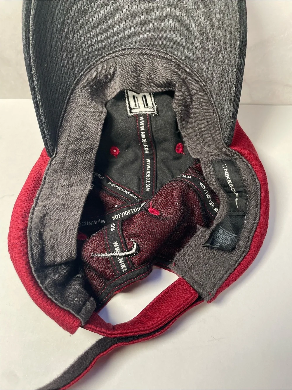 Nike Tiger Woods One Size Adjustable Dri-Fit Red Golf Hat Cap